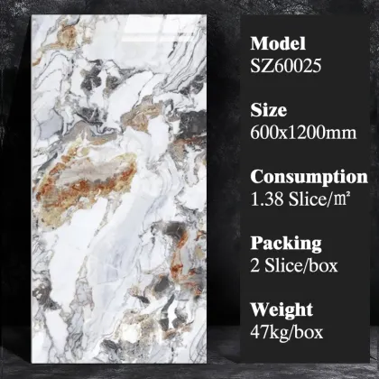 Large Saint Louis King Dark Grey Marble Effect Porcelain Ceramic Wall and Floor Tiles