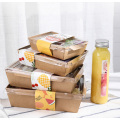 Disposable Fruit Box Containers Kraft Paper Food Boxes