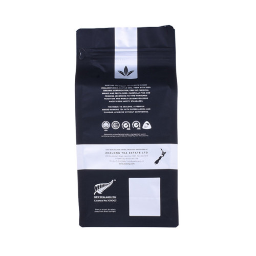 Square bottom cafe bag recycled with valve