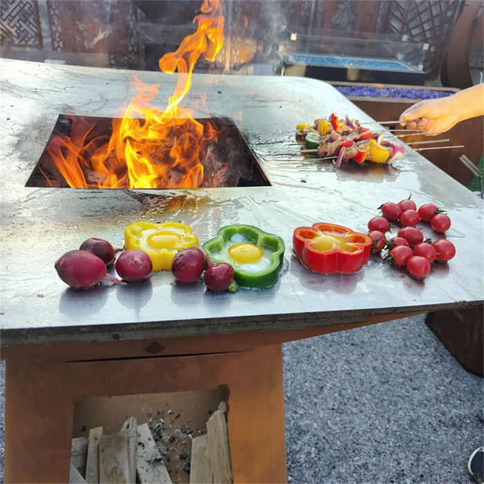 corten steel bbq grill