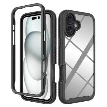 2024 หน้าล่าสุด PC TPU 2 in 1 เคสโทรศัพท์กันกระแทกสำหรับ iPhone 16 Plus