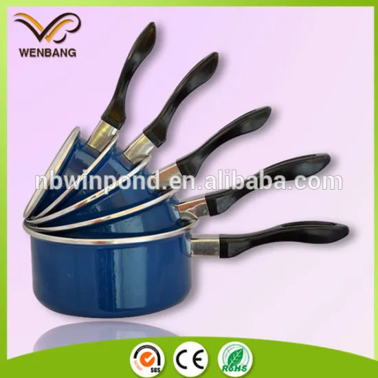 high quality color cooking sets, elegant wholesales enamel pan