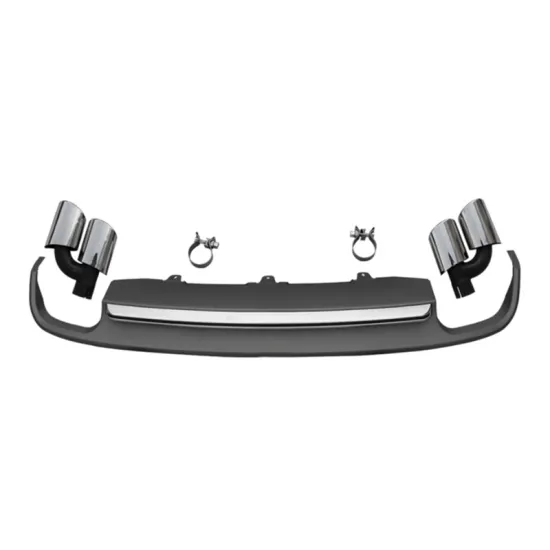 Rear Diffuser with Exhaust Muffler Pipes for 2012-2015 Audi A6 C7 S6 Type Upgrade
