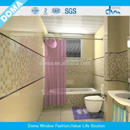 Polyester Material Clear Design Shower Curtains for bathroom
