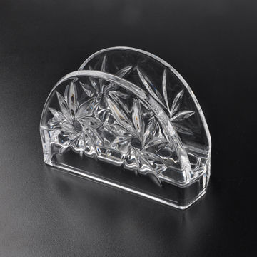 Semicircular Shaped Glass Place Card Holder