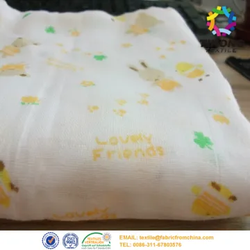 Combed Cotton Printed Muslin Fabric