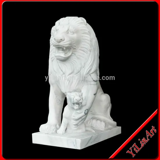 Marble Lion Sculpture With Baby Lion (YL-D039)