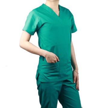 Jonathan Uniforms: ผู้ผลิตคอวีคลาสสิกเสนอชุดเครื่องแบบสครับหญิงสาวสีเขียว unisex สำหรับพยาบาล
