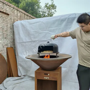 Portable Wood Fire Pizza Oven: Perfect BBQ Set with Dome and Additional Tools