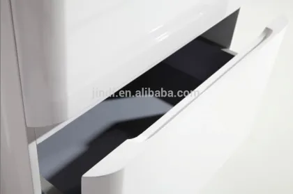 Classical wall hang bathroom cabinet with white painting