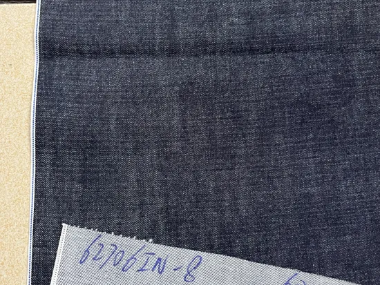 100% Cotton 15oz Selvedge Denim Fabric With Blue Line
