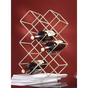 Living room tabletop wine rack