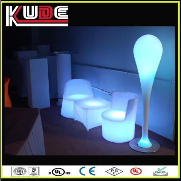 L shape new design of LED coffee table and chair with cheap price