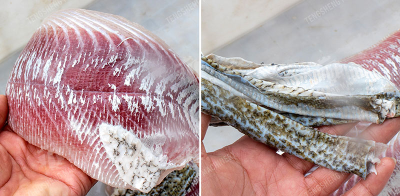 Commercial fish skin remover machine