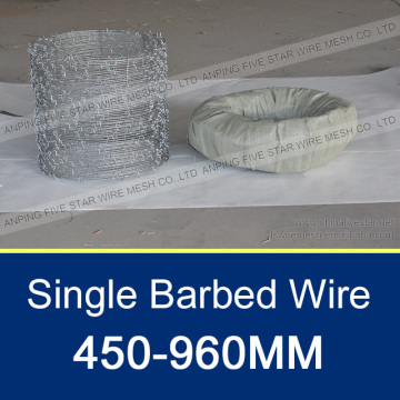 450MM-960MM/3MM High Tensile Barbed Wire With Single Strand