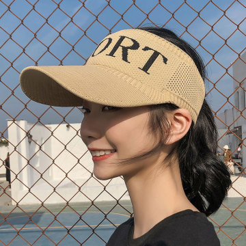 Topi visor jerami mode musim panas untuk wanita