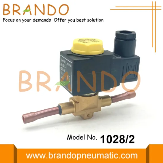 1028/2 Castel Type Solenoid Refrigeration Valve 1/4'' 220VAC