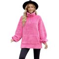 Sweat-shirt en toison floue sherpa pour femmes