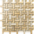 glass and marble mix weave mosaic