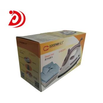 Electric iron colored cardboard boxes