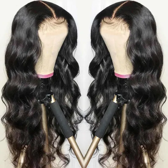 FREE ship Wholesale 180 Density HD lace front wig body wave 100 Brazilian Virgin Hair closure human hair wigs for black women