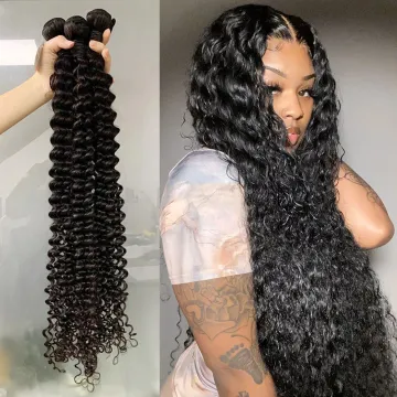 Cheap Mink Brazilian Cuticle Aligned 100% Virgin Deep Curly Wave Human Hair Bundle Extension Human Hair Products For Black Women