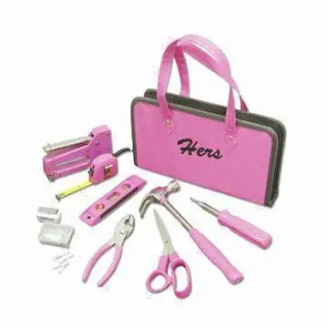 Hand Tool Kit, Composed of Staple Gun, Screwdriver and Claw Hammer