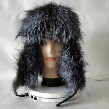 Winter Hat Fur Hat Russian Men Hunting Hat Real Silver Fox Fur Hats