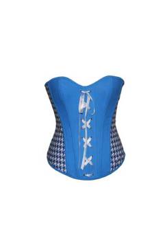 Blue Denim Overbust Corsets Satin corset Sexy corsets