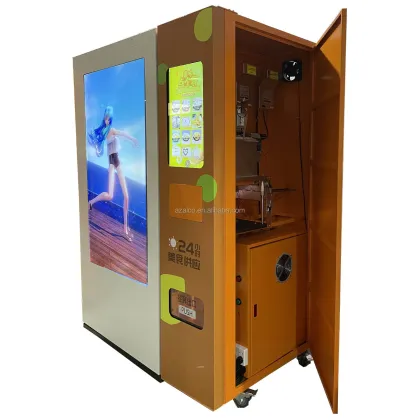 Cold and Hot Noodle Vending Machine with Lift Microwave Oven System and Indonesian Curry Fried Rice Membership Card Wechat Pay