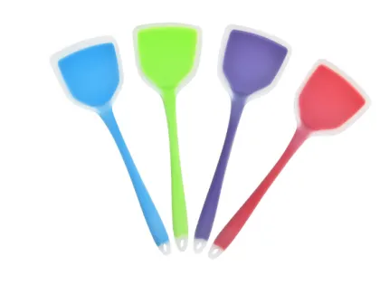 Silicone soup spoon semi-permeable silicone spoon long handle food grade silicone soup