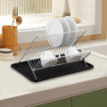 Storage Holders & Racks Kitchen Accessories Organizer Metal Dish Drying Rack With Drainboard Set