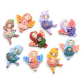Cute Resin Flat Back Dancing Girls Shape Cartoon Style Kawaii Crafts Slime Making Accessories Charms for Baby Kids Craft DIY