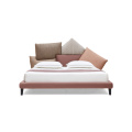 Moderno simplista Nuevo diseño Soft Sponge Leather Double cama doble