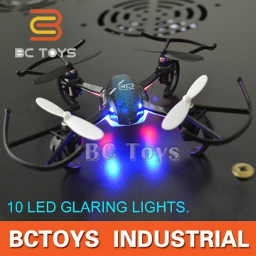 Up-grade product 2.4G rc predator quadcopter wholesale parrot drone toy with 10 LED lights.