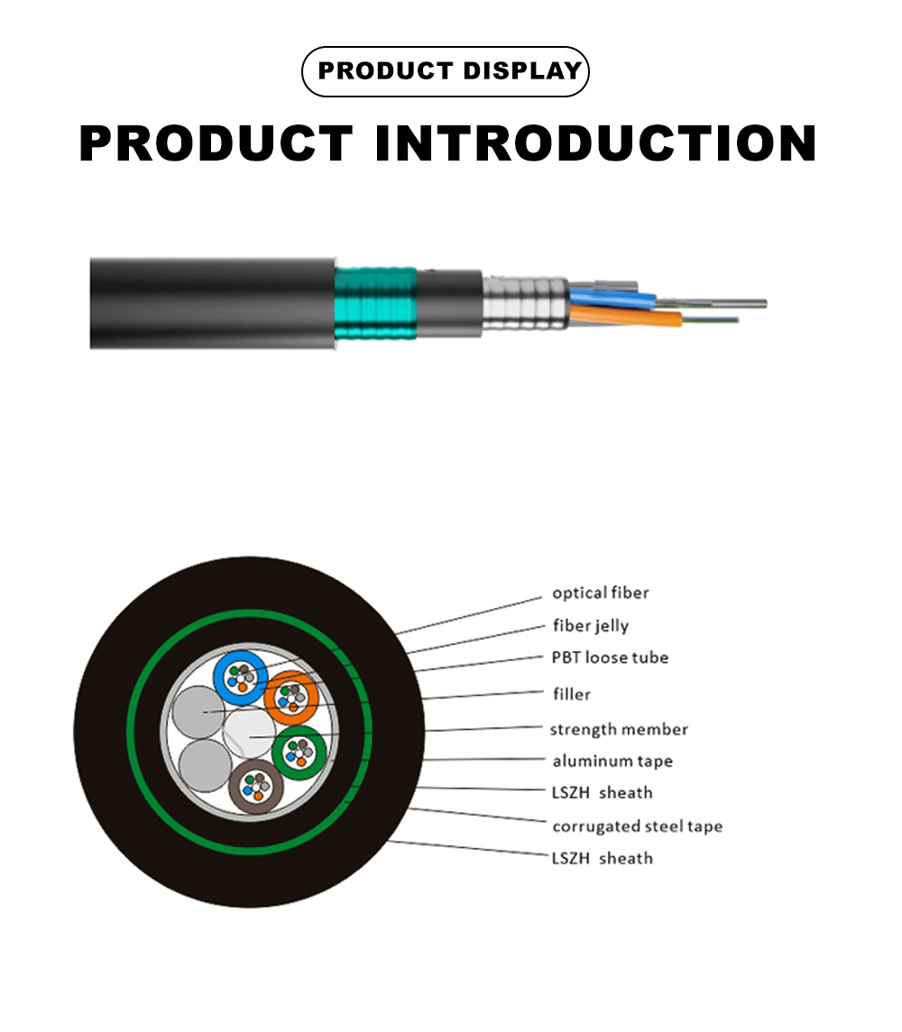 51.GYTAH58 Low Smoke Zero Halogen, Flame Retardant, Double Armored Optical Cable for Railway