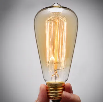 ST64 Edison Light Bulb 7W E12 Clear Glass for Outdoor Patio String Light