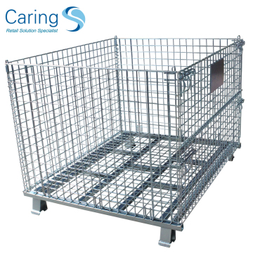 Stackable Stainless Steel Wire Mesh Container untuk Penyimpanan Industri