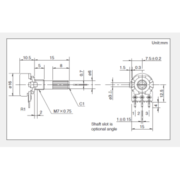 Rk163 series Rotary potentiometer