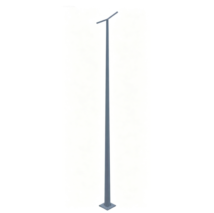 Modern LED lamp post street light installation