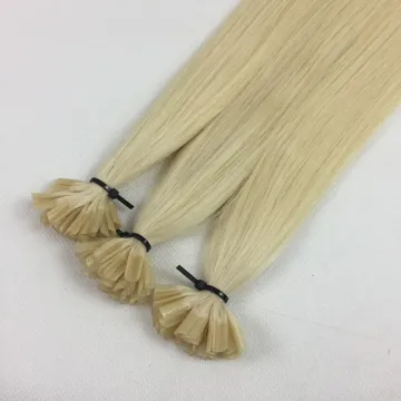 Wholesale russian 100% cuticle remy nail shape tipped u tip hair russian hair 1g strands