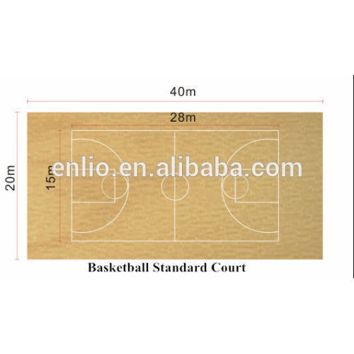 PVC Indoor Maple Sport Floor für Basketballplatz Vinyl