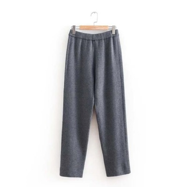 Grey Knitted Trousers