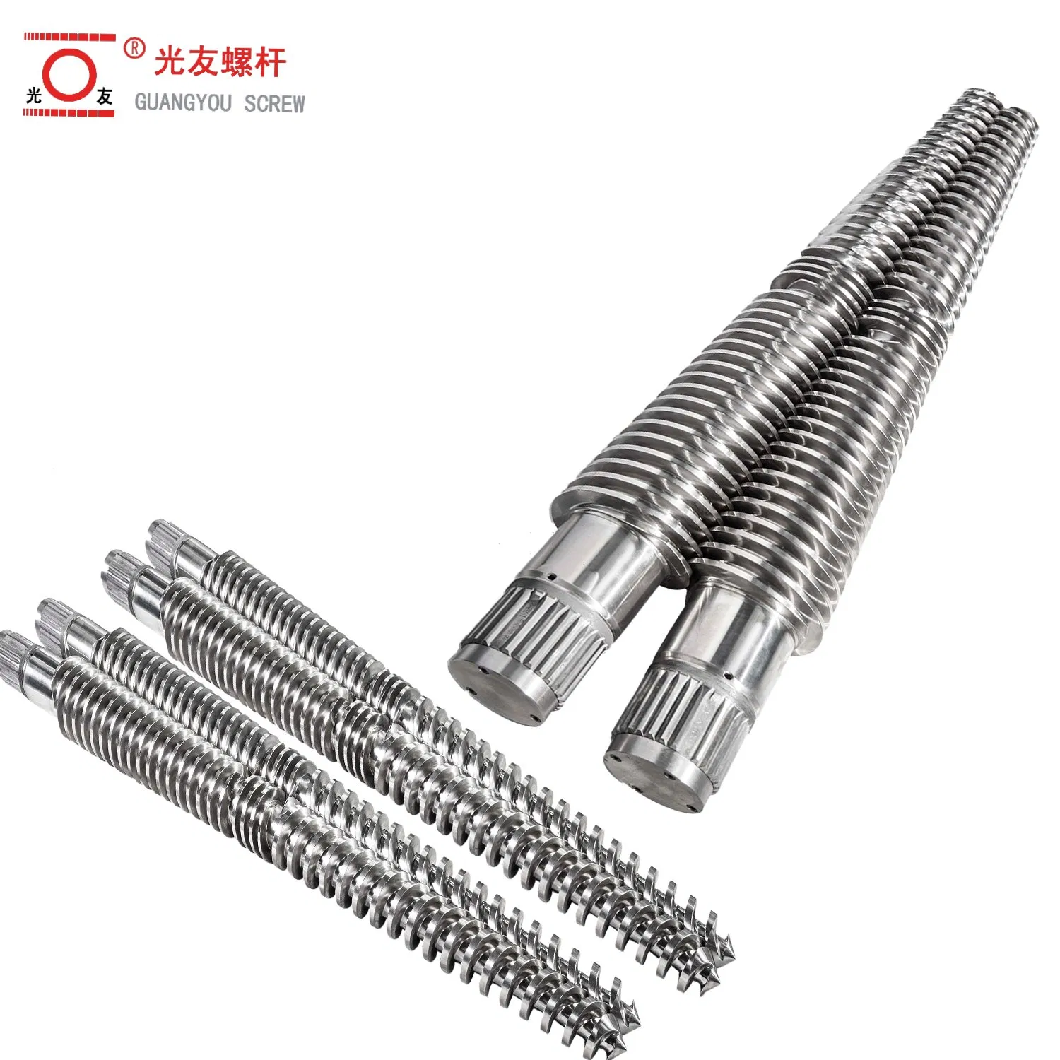 Bimetallic bariles conical twin screw para sa plastic extruder