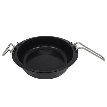 Classic Cast Aluminum Shallow Casserole Dutch Oven Nonstick Cookware Set - Black