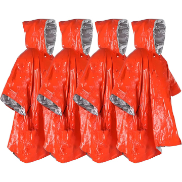 Emergency Survival Raincoat Blanket Cape for Outdoor Hiking and Camping