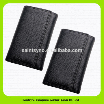 15146 Black PU woven leather car key case /custom car key case