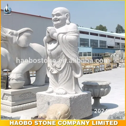 Natural Granite Laughing Buddha Carving