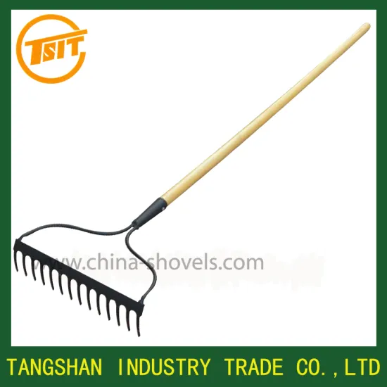 garden rake with Long wooden handle