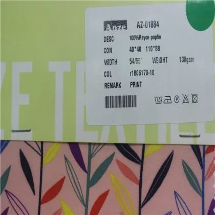 100%lenzing ecovero rayon printed poplin  fabric
